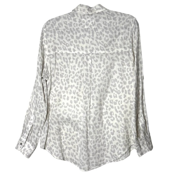 Rails‎ Top Womens Ellis Gray Jaguar Button Up Long Sleeve Cotton Gauze Blouse S - Picture 7 of 9